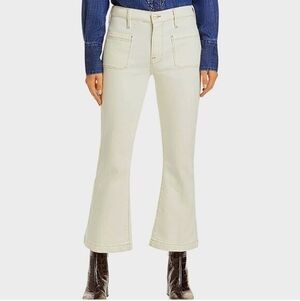 Frame Le Bardot Crop Flare Pants, Cream Off White, Size 27